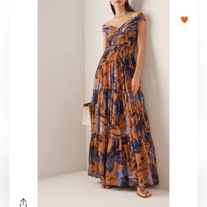 NWT | Andres Otalora | Pleated Chiffon Maxi Dress | Size 2